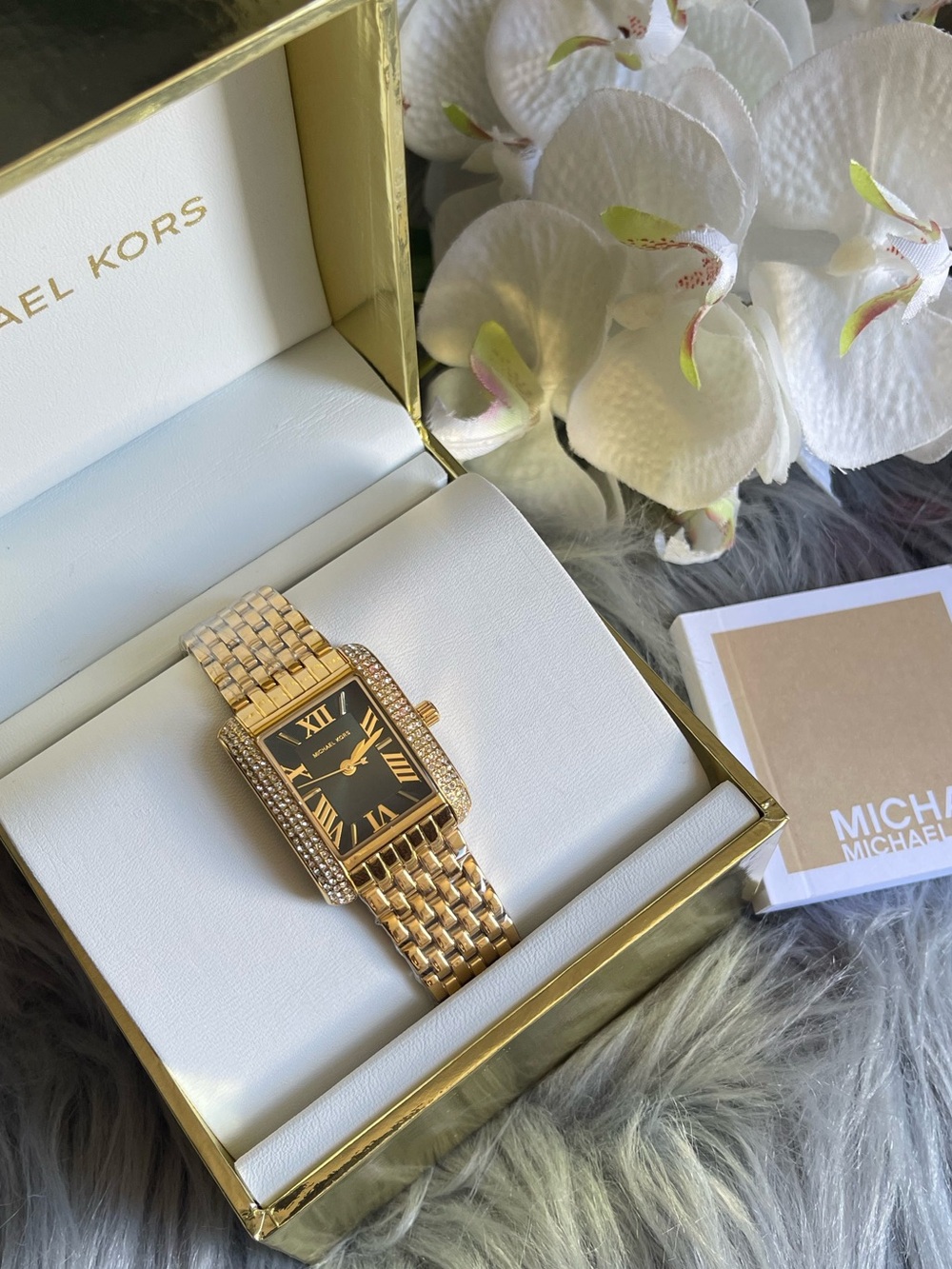 Michael kor women gold with green dial watch